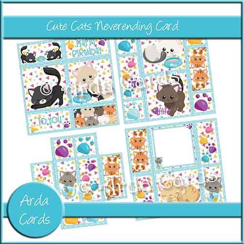 Cute Cats Never Ending Printable Card