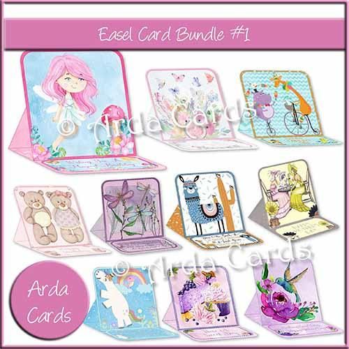 Printable Easel Card Bundle #1