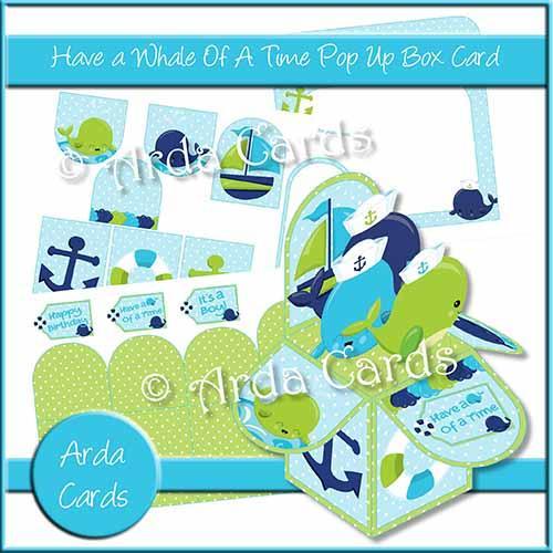 Whale of a Time Printable Pop Up Box Card