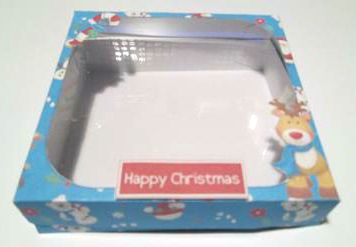 Easel card box adapted to have a clear acetate lid