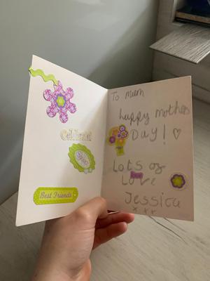 Mother's Day card made with free supplies by a Brownie