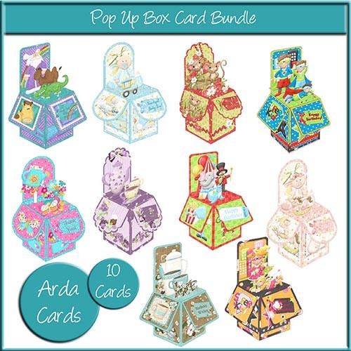 Printable Pop Up Box Card Bundle