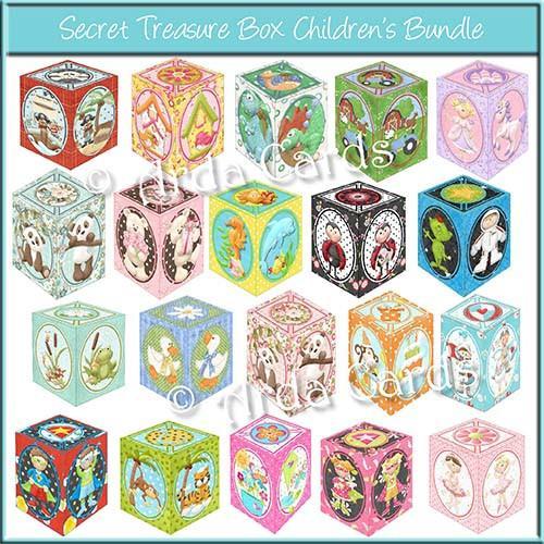 Bundle of 20 Secret Treasure Boxes to Print and Make