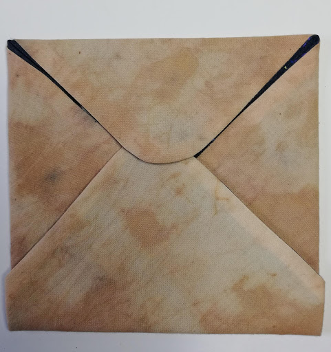 slow stitching fabric envelope back