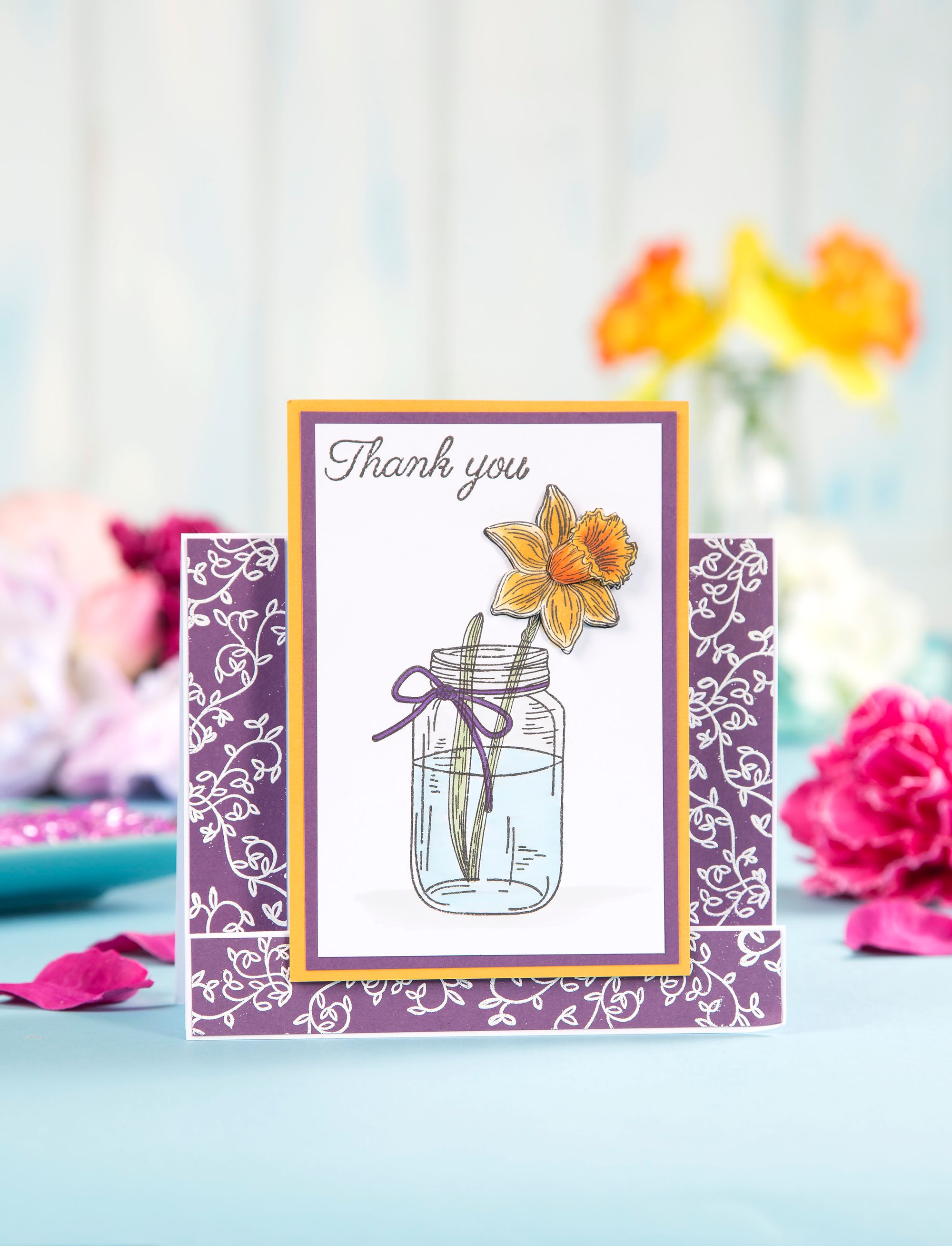 Thank You Card Made with Free Digital Stamp Set