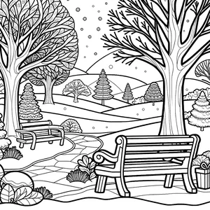 Thumbnail for winter-scene-colouring-page-simple-ai-art-craft-tutor